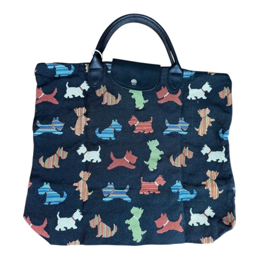 Scottie Dog Fabric Tote Bag